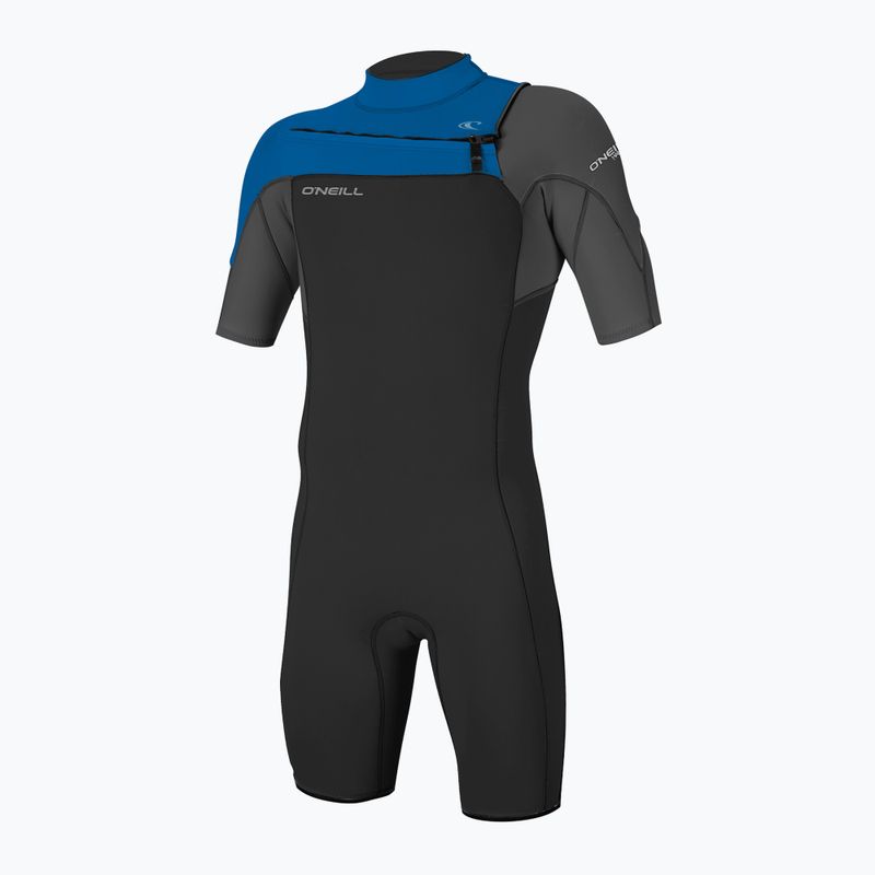 Dětský neopren   O'Neill Hammer 2 mm Chest Zip S/S Spring black/graphite/ocean