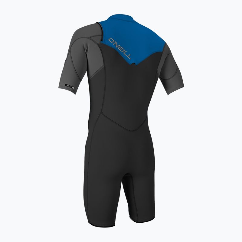 Dětský neopren   O'Neill Hammer 2 mm Chest Zip S/S Spring black/graphite/ocean 2