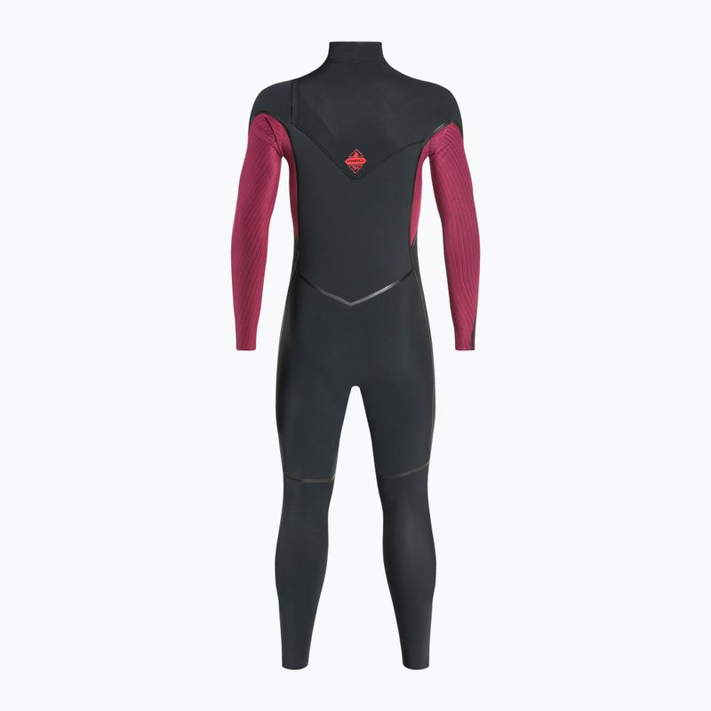 Pánský neopren   O'Neill Hyperfreak Fire 4/3+ Chest Zip Full black/dark red 3