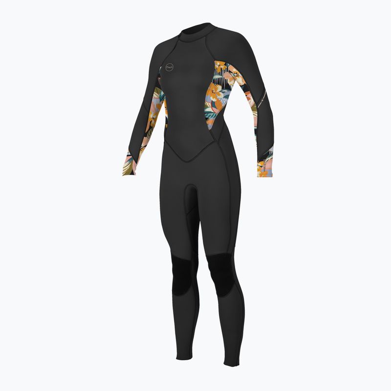 Dámský neopren   O'Neill Bahia 3/2 Back Zip Full hw4/black/demiflor