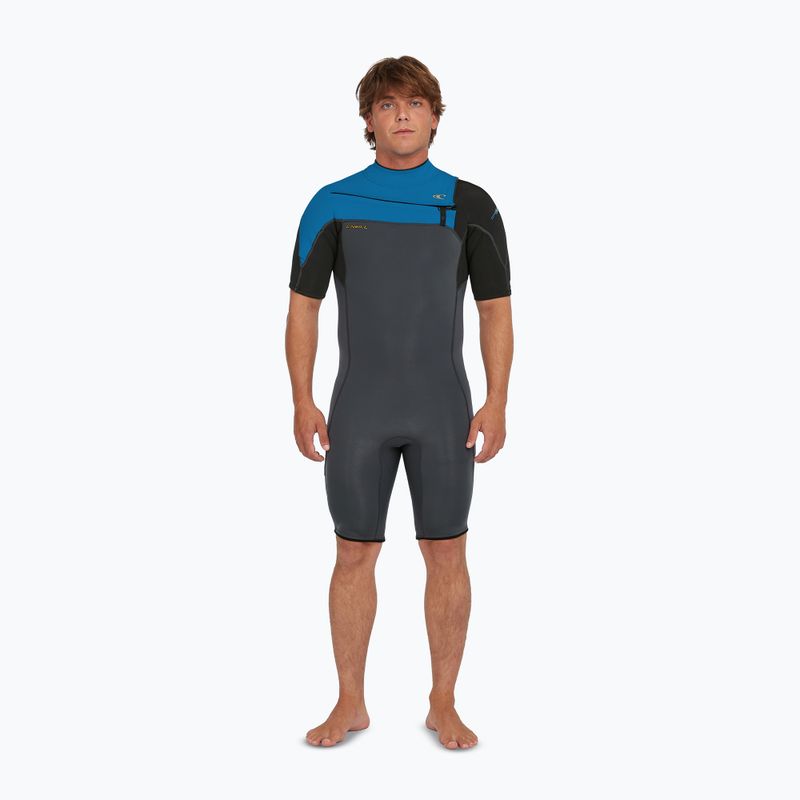 Pánský plavecký neopren O'Neill Hammer 2mm Chest Zip SS Spring graphite/black/ocean 3