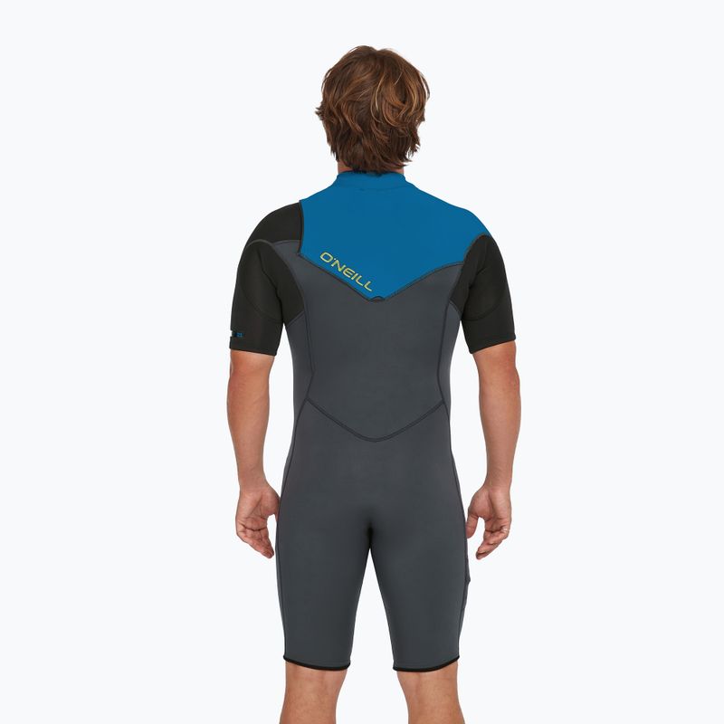 Pánský plavecký neopren O'Neill Hammer 2mm Chest Zip SS Spring graphite/black/ocean 4