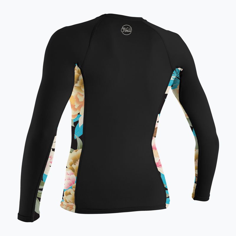 Dámské plavecké tričko Longsleeve O'Neill Side Print Rash Guard black/mikah floral 2