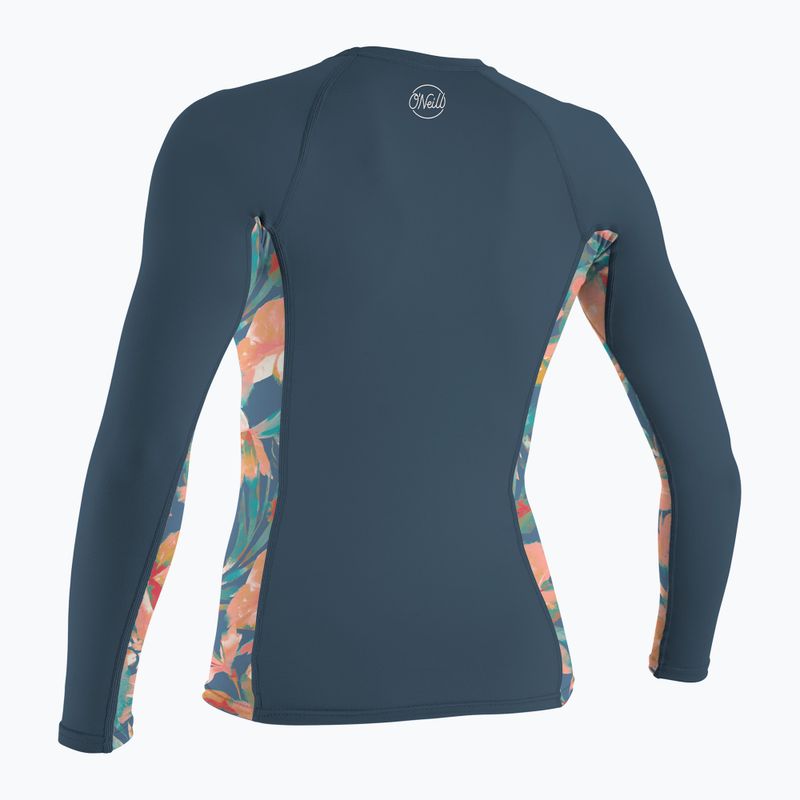 Dámské plavecké tričko Longsleeve O'Neill Side Print Rash Guard copen blue/painted tropics 2