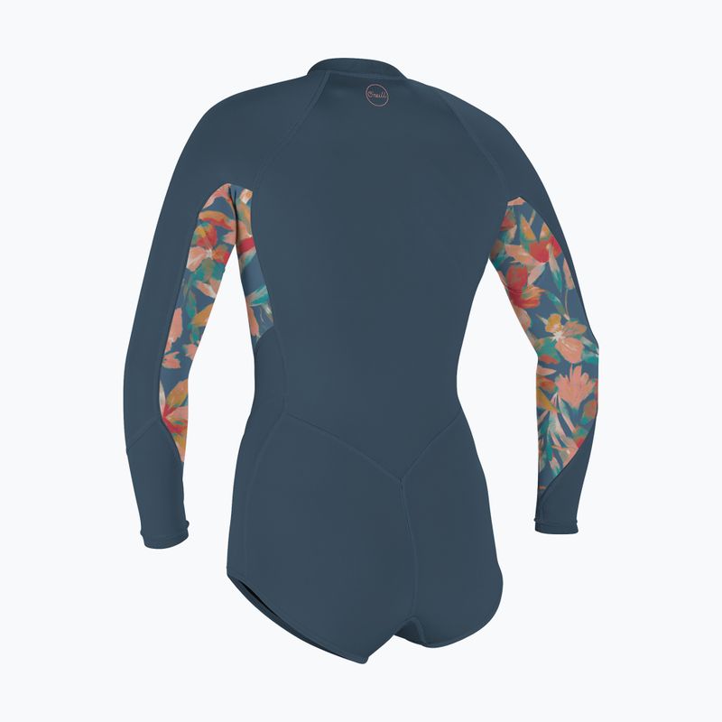 Dámský plavecký neopren  O'Neill Bahia 2/1 Front Zip Short Spring Copen blue/painted tropics/copen blue 2