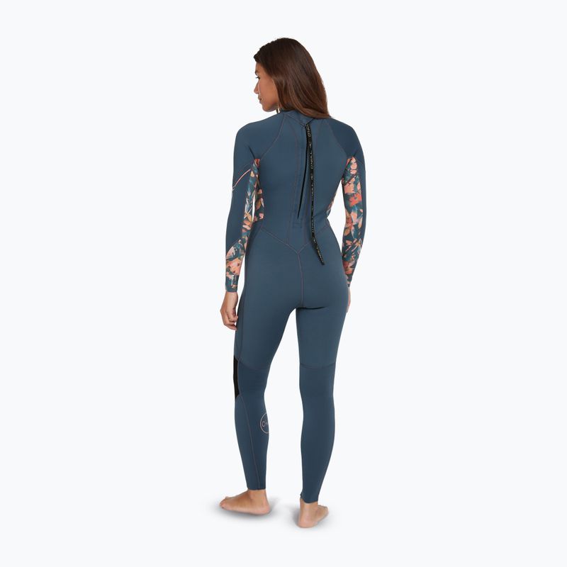 Dámský plavecký neopren  O'Neill Bahia 3/2 Back Zip Full copen blue/painted tropics/painted tropics 2