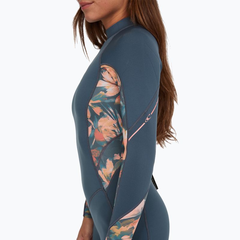 Dámský plavecký neopren  O'Neill Bahia 3/2 Back Zip Full copen blue/painted tropics/painted tropics 5