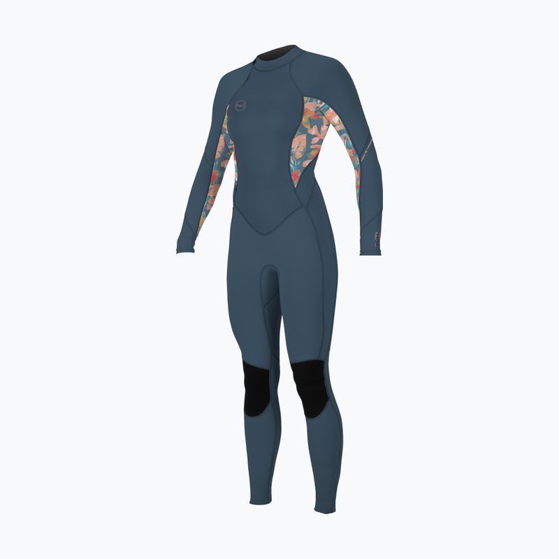 Dámský plavecký neopren  O'Neill Bahia 3/2 Back Zip Full copen blue/painted tropics/painted tropics 9
