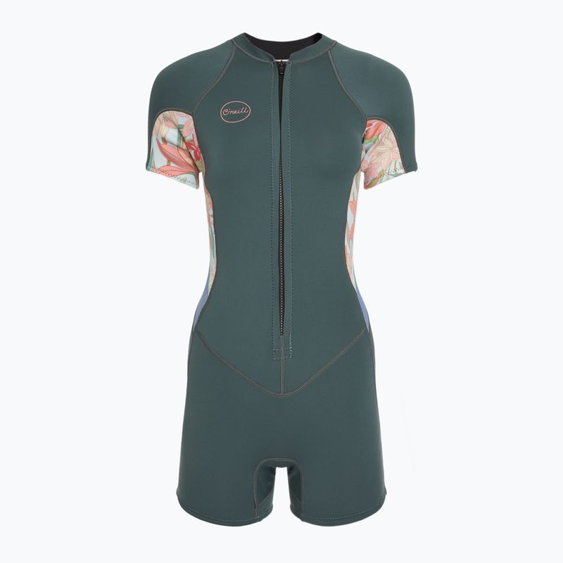 Dámský plavecký neopren O'Neill Bahia 2/1 mm Front Zip Spring shade/ arta geo/ shade