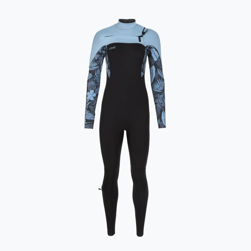 Dámský plavecký neopren O'Neill Epic 5/4 mm Chest Zip Full black/stormy palm/faded denim 2
