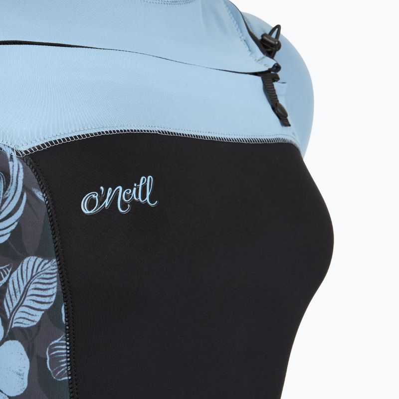 Dámský plavecký neopren O'Neill Epic 5/4 mm Chest Zip Full black/stormy palm/faded denim 4
