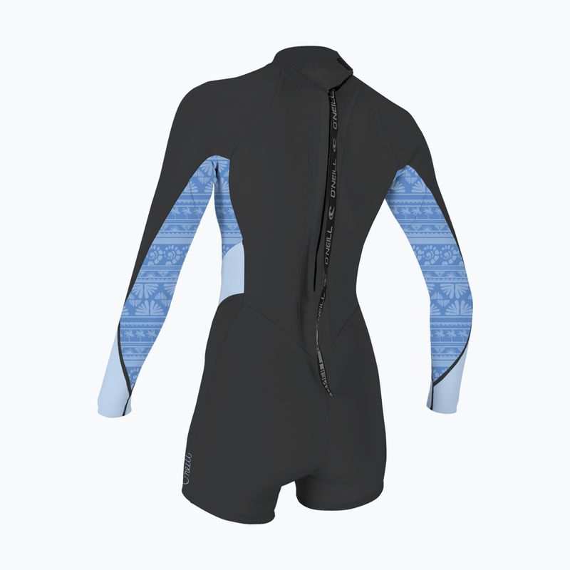 Dámský plavecký neopren O'Neill Bahia 2/1 mm Back Zip Spring tempered steel/surf abstract 2