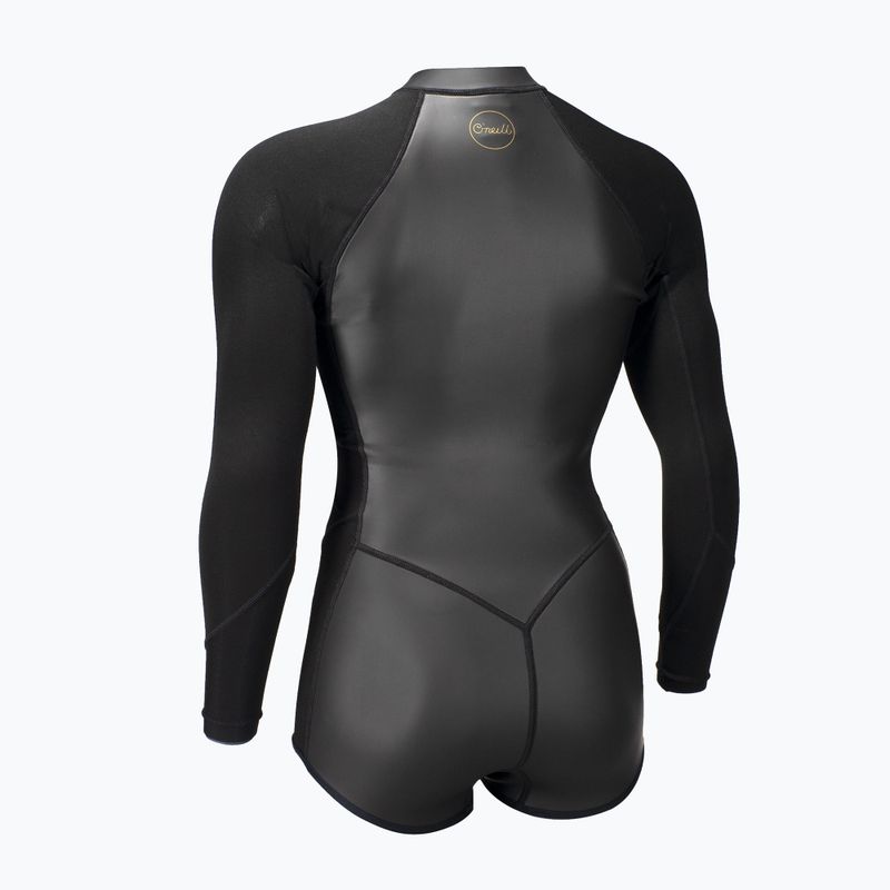 Dámský plavecký neopren O'Neill Bahia 2/1 mm Front Zip Short Spring glide black/black 2