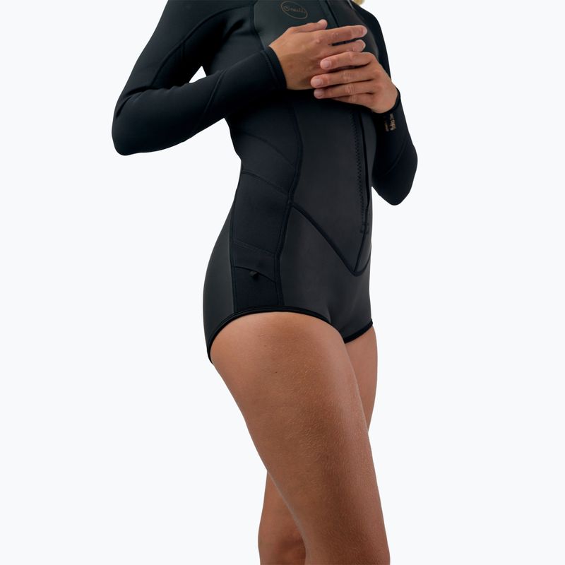 Dámský plavecký neopren O'Neill Bahia 2/1 mm Front Zip Short Spring glide black/black 7