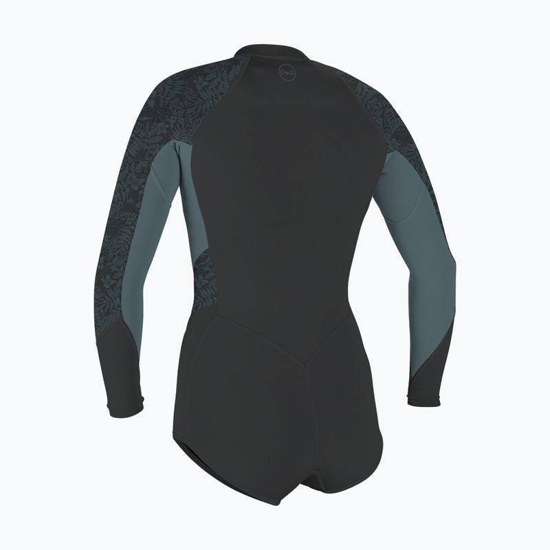 Dámský plavecký neopren O'Neill Bahia 2/1 mm Front Zip Short Spring tempered steel/shade 2
