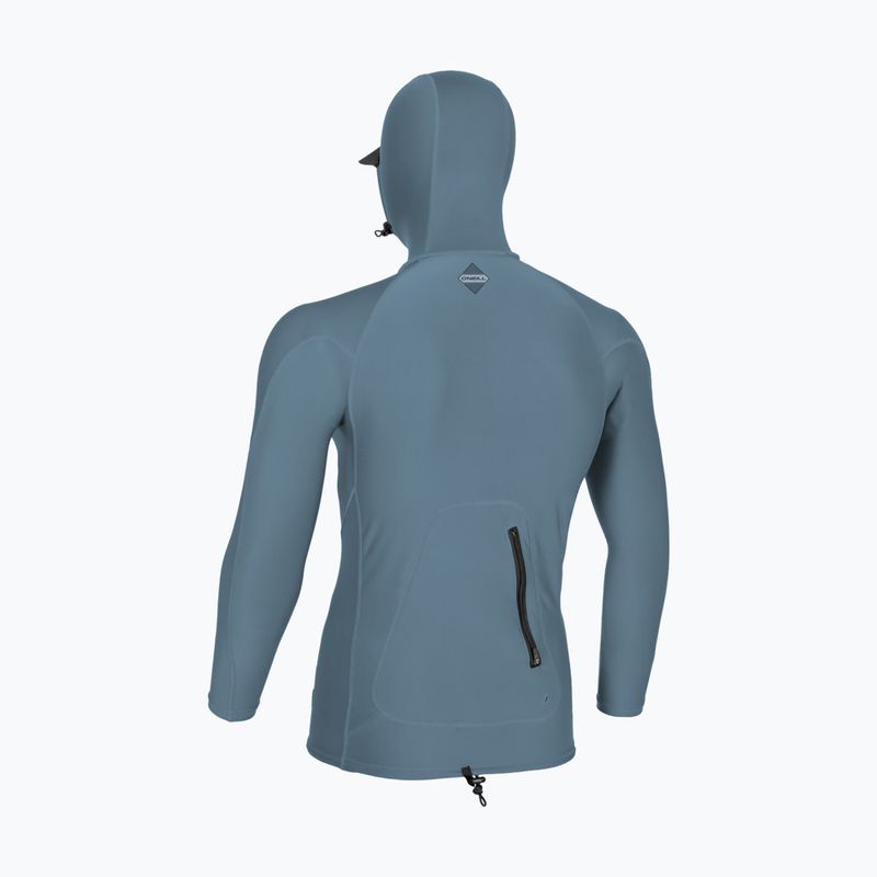 Pánské plavecké triko Longsleeve O'Neill Hyperfreak Skins Rash Guard Hooded blue fusion/blue fusion 2