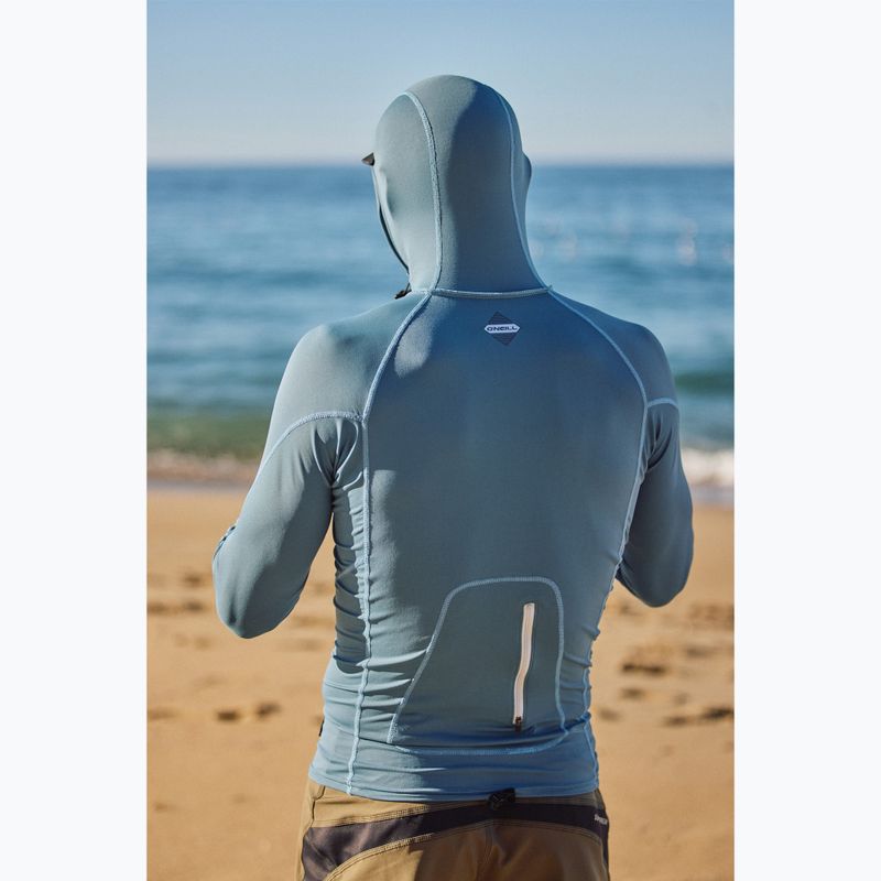 Pánské plavecké triko Longsleeve O'Neill Hyperfreak Skins Rash Guard Hooded blue fusion/blue fusion 5