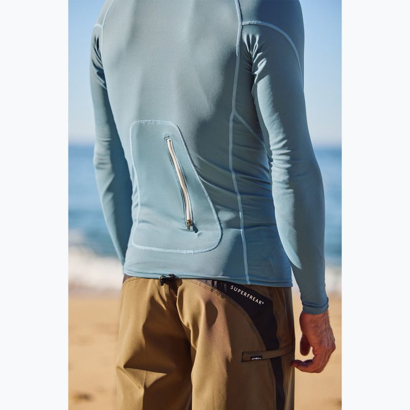 Pánské plavecké triko Longsleeve O'Neill Hyperfreak Skins Rash Guard Hooded blue fusion/blue fusion 8