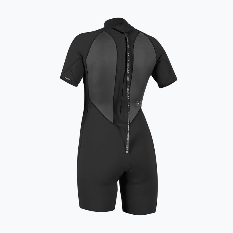 Dámský plavecký neopren O'Neill Reactor-2 2mm Back Zip SS Spring IS7 black/black 2