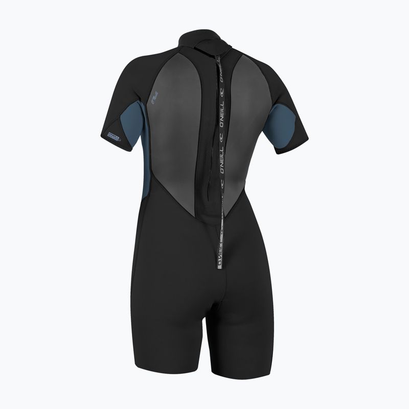 Dámský plavecký neopren O'Neill Reactor-2 2mm Back Zip SS Spring IS7 black/copen blue 2