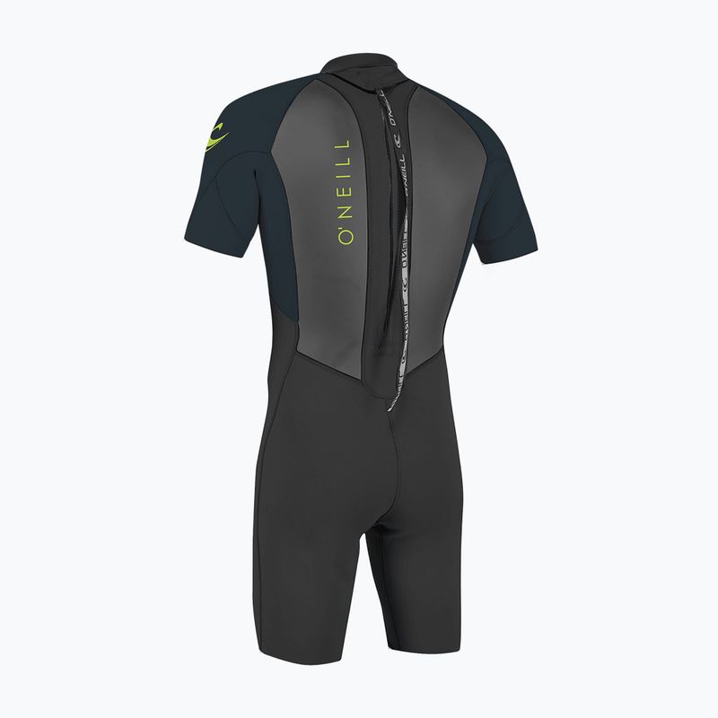 Dětský plavecký neopren O'Neill Youth Reactor-2 2mm Back Zip SS Spring black/slate 2