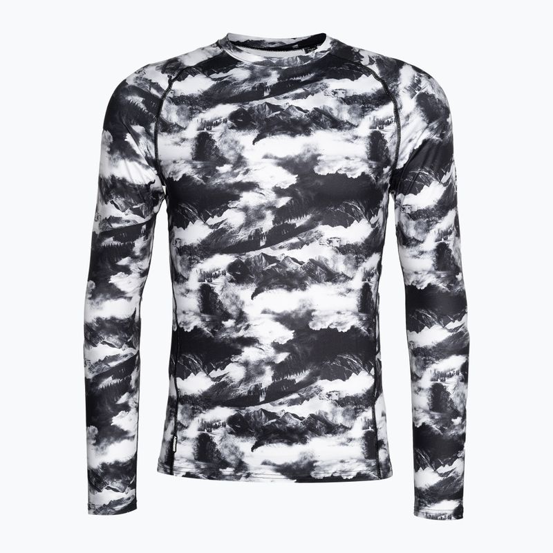 Pánské termo tričko longsleeve Surfanic Bodyfit Limited Edition Crew Neck white out print 4
