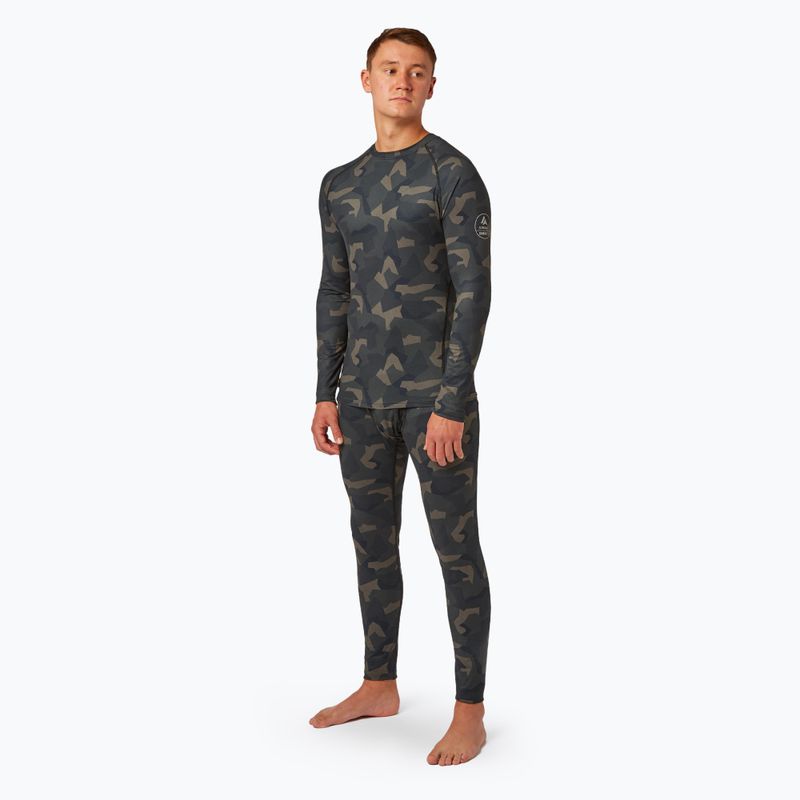 Pánská termoakční mikina Surfanic Bodyfit Limited Edition Crew Neck forest geo camo 2