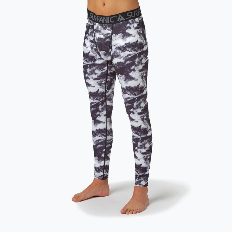 Pánské termo kalhoty Surfanic Bodyfit Limited Edition Long John white out print