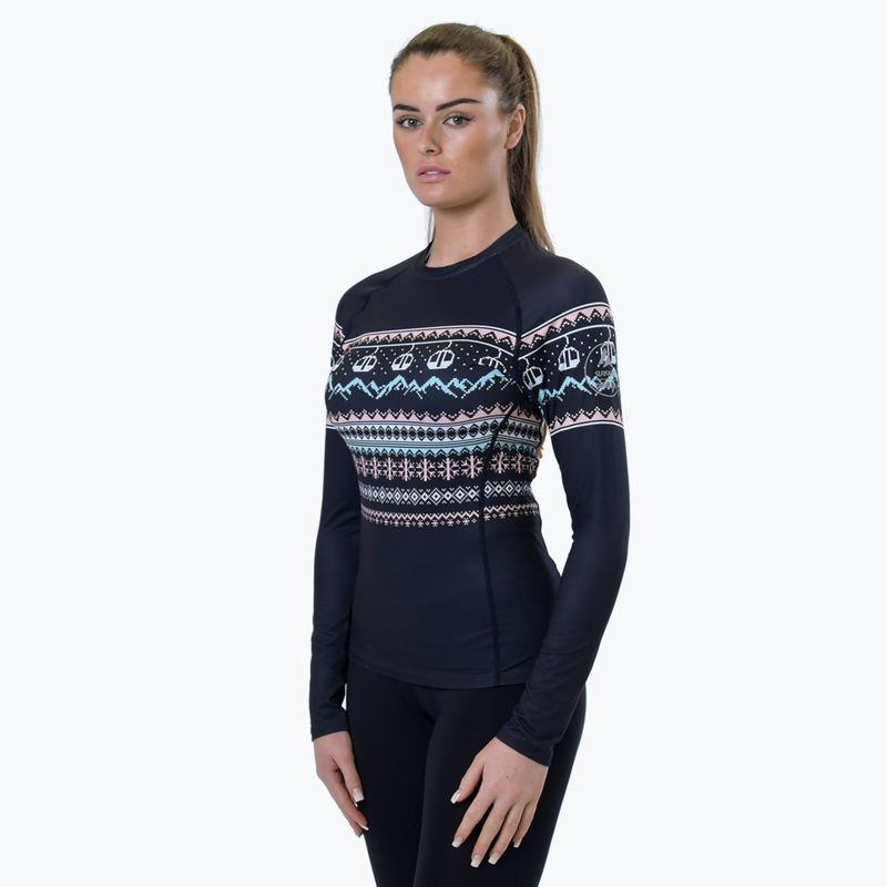 Dámské termo tričko longsleeve Surfanic Cozy Limited Edition Crew Neck black fairisle