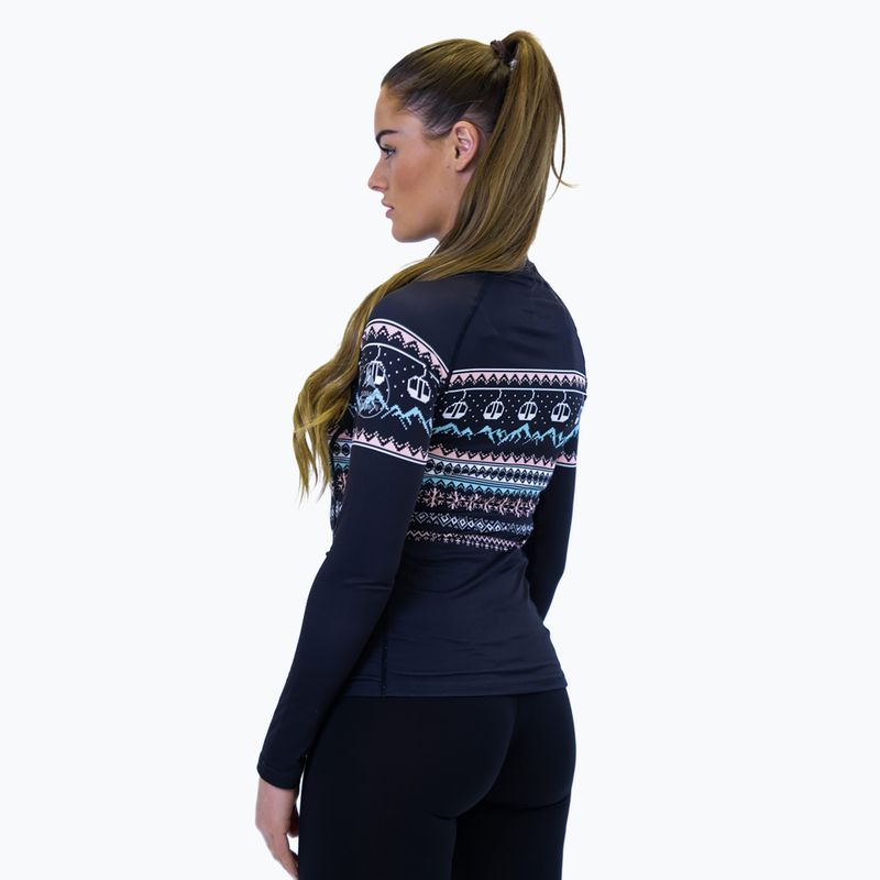 Dámská termoakční mikina Surfanic Cozy Limited Edition Crew Neck black fairisle 3