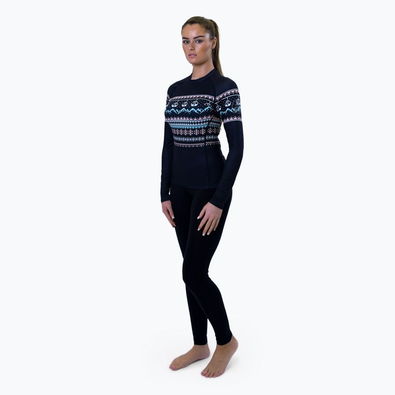 Dámské termo tričko longsleeve Surfanic Cozy Limited Edition Crew Neck black fairisle 3