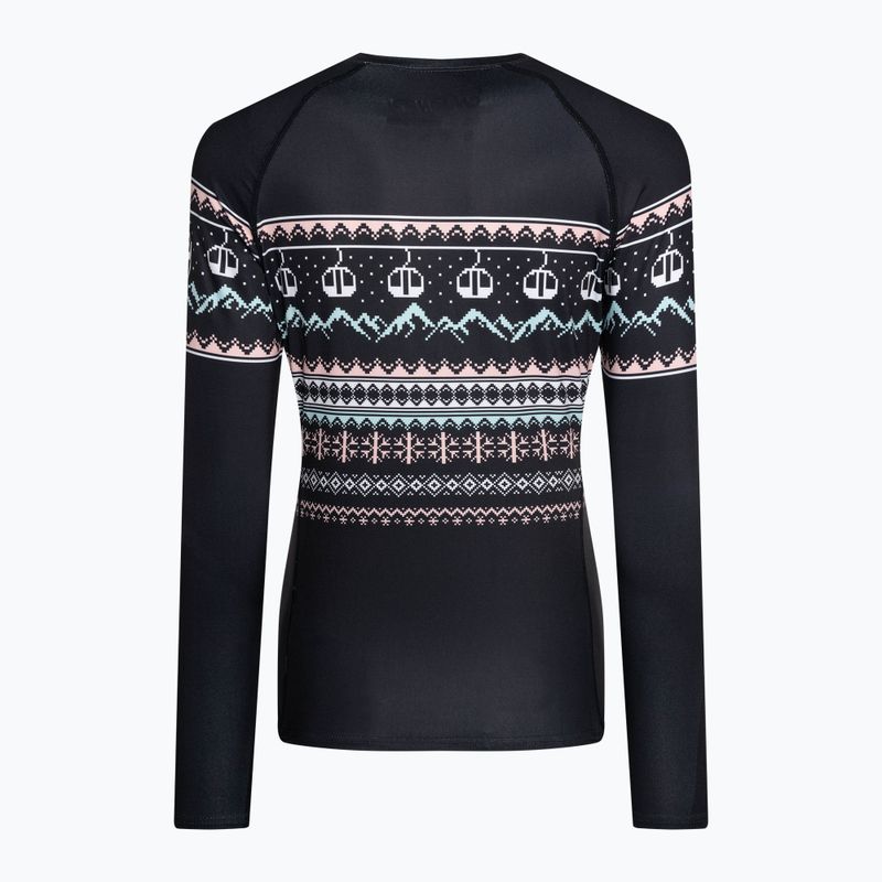 Dámská termoakční mikina Surfanic Cozy Limited Edition Crew Neck black fairisle 5