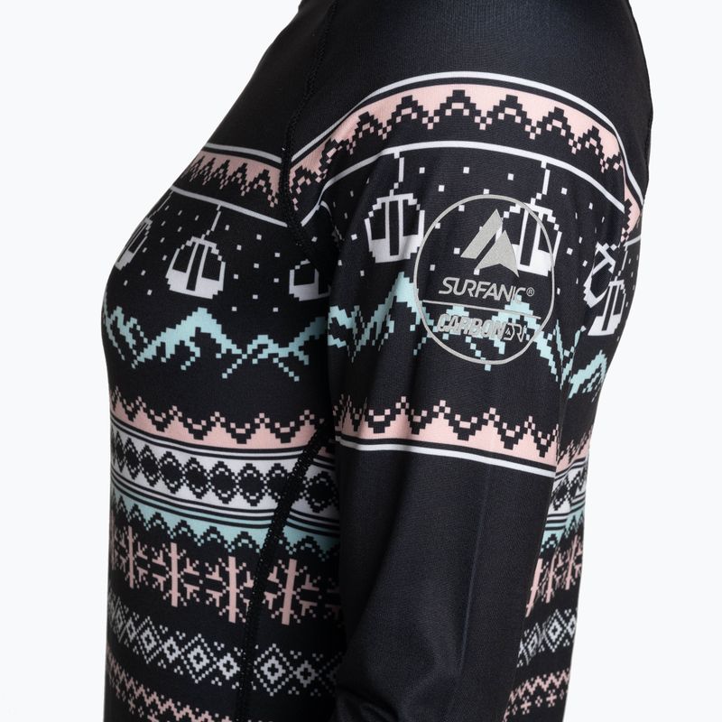 Dámská termoakční mikina Surfanic Cozy Limited Edition Crew Neck black fairisle 7
