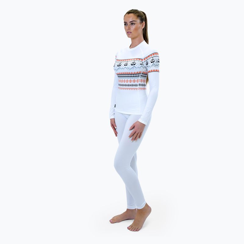 Dámské termo tričko longsleeve Surfanic Cozy Limited Edition Crew Neck white fairisle 3