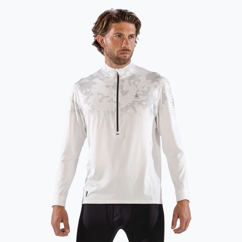 Pánská termoakční mikina Surfanic Bodyfit CarbonDri Limited Edition Zip Neck optic white