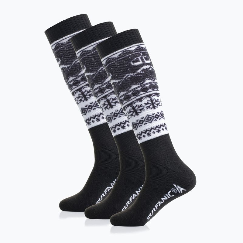 Lyžařské ponožky Surfanic Pro Tech balení 3 ks Fairisle black 2