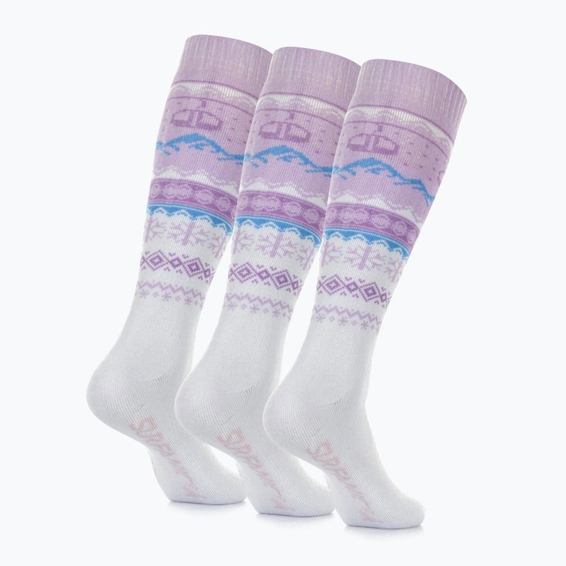 Lyžařské ponožky Surfanic Pro Tech Fairisle 3 balení ice lilac 3