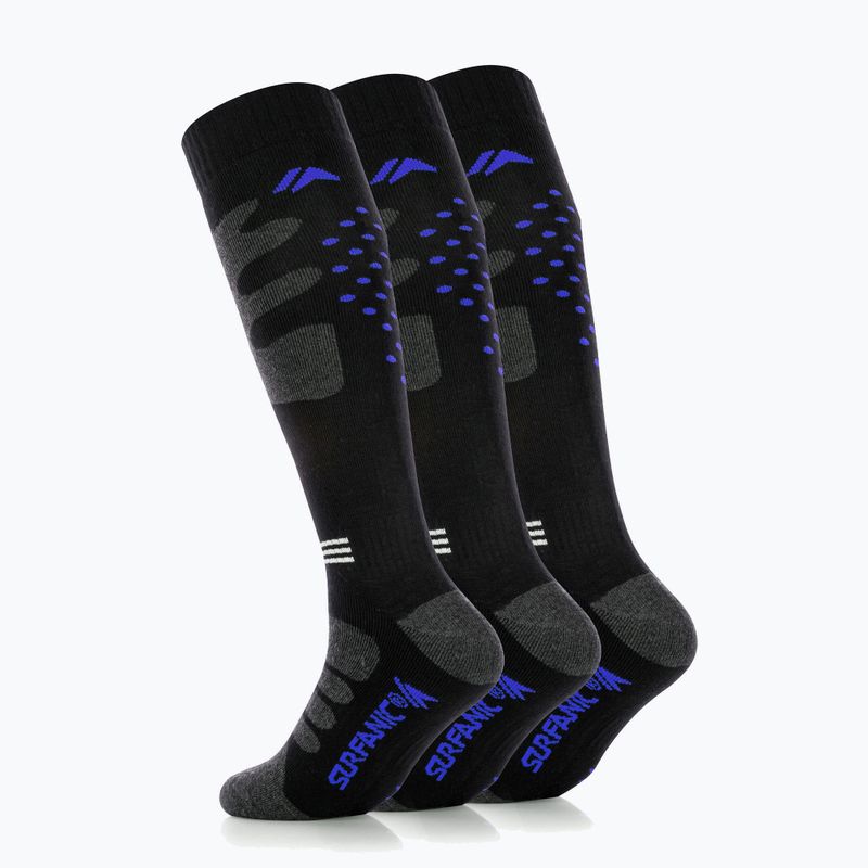 Lyžařské ponožky Surfanic Pro Tech Plus balení 3 ks brilliant blue 3