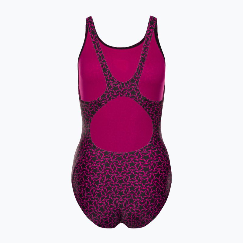 Speedo Boomstar Dámské jednodílné plavky Allover Muscleback Black Pink 68-12299B344 2