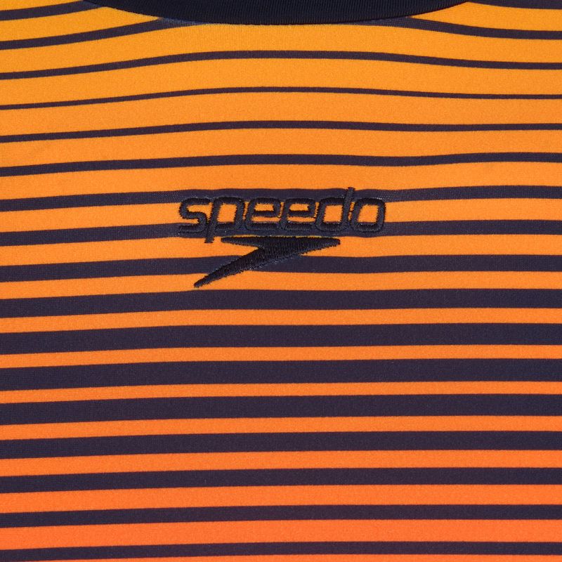 Dámské plavecké tričko Longsleeve Speedo Wrap Back Top modrá/orange 3