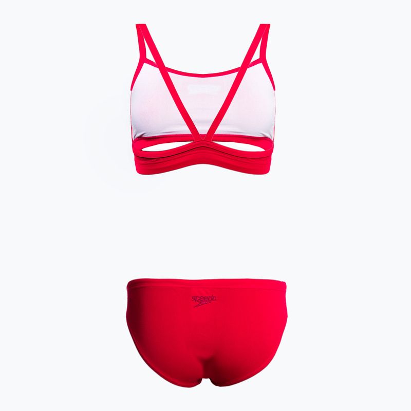 Dámské dvoudílné plavky Speedo Essential Endurance+ Thinstrap Bikini červené 126736446 2