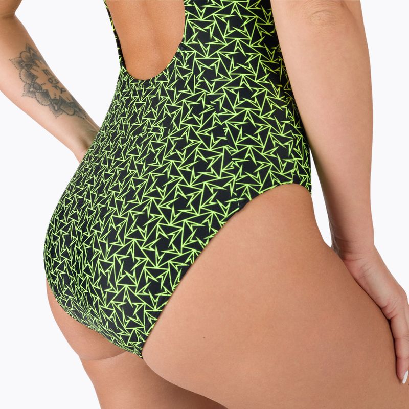 Speedo Boomstar Allover Muscleback dámské jednodílné plavky černo-žluté 68-12299A599 5