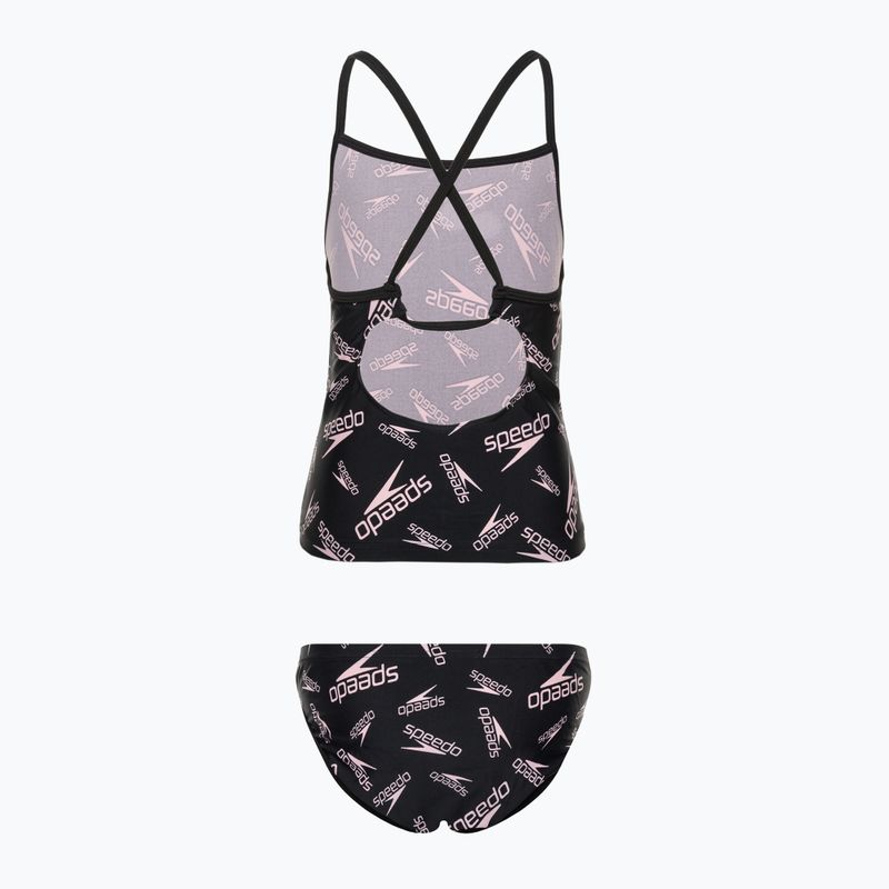 Speedo Dětské dvoudílné plavky Tankini s potiskem a vázáním černé 68-12380F390 2