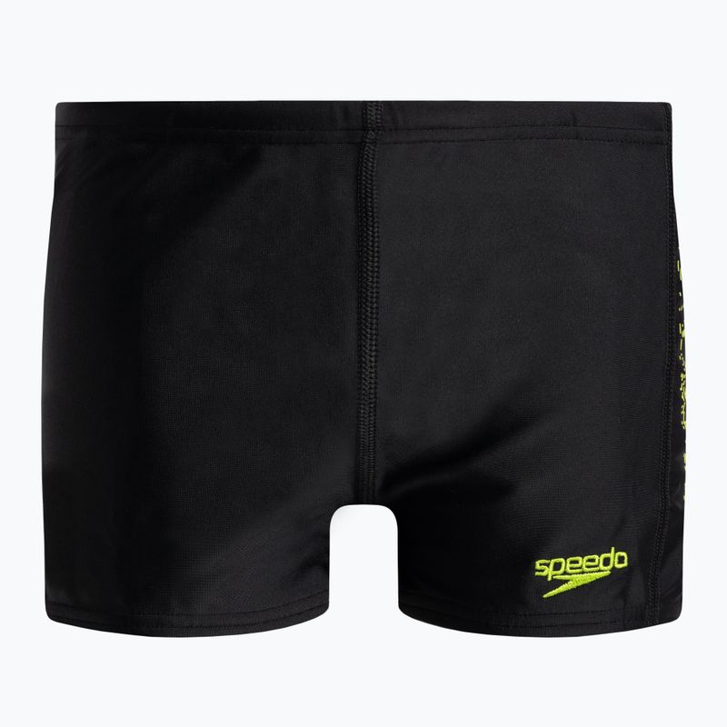 Speedo Plastisol Placement dětské plavky černé 68-09530G690
