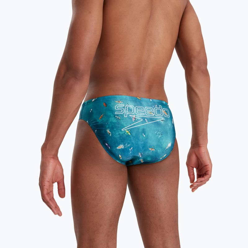 Pánské plavky Speedo Escape 5cm Brief v modré barvě 68-13452G662 6
