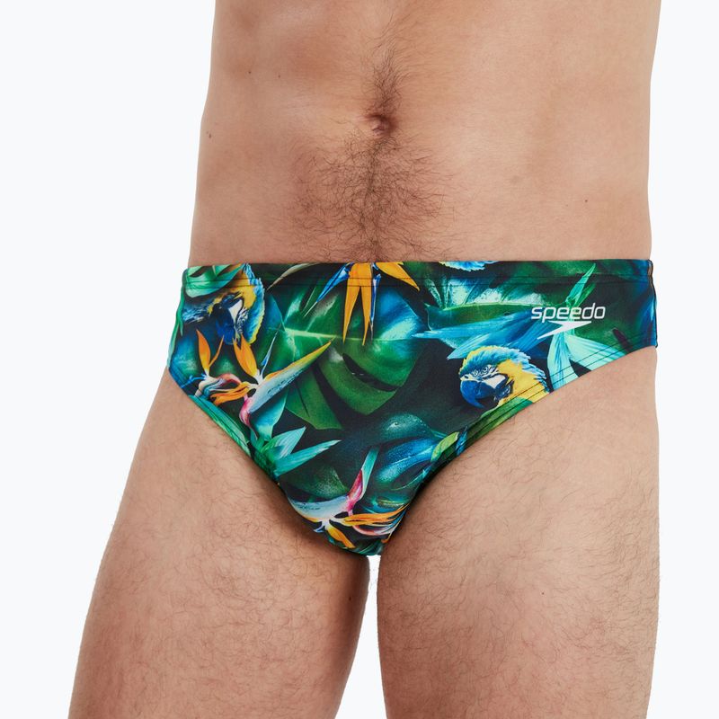 Pánské plavky Speedo Escape 5cm Brief zelené 68-13452G676 2