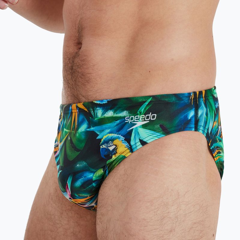Pánské plavky Speedo Escape 5cm Brief zelené 68-13452G676 3
