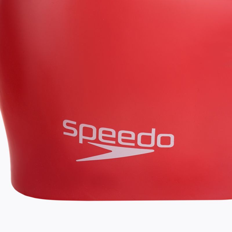 Plavecká čepice Speedo Plain Moulded Silicone červená 68-70984 3