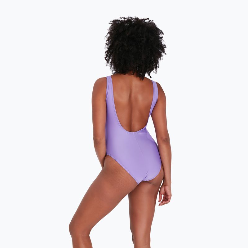 Dámské jednodílné plavky Speedo Logo Deep U-Back fialové 68-12369 7