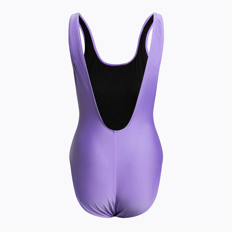 Dámské jednodílné plavky Speedo Logo Deep U-Back fialové 68-12369 2